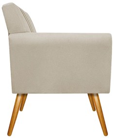 kit 02 Poltronas Laura Palito Mel Suede Bege - ADJ Decor