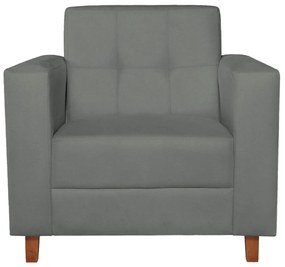 Kit Sofá 2 Lugares e 2 Poltronas Denver Corano Cinza - ADJ Decor