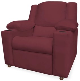 Poltrona Papai Manchester Reclinável Veludo Bordo