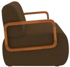 Poltrona Decorativa Orgânica para Sala Kit 2 Belarus Z08 Veludo Marrom