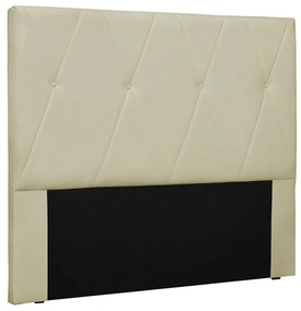 Cabeceira de Casal Decorativa 1,40M Yves PU Marfim G63 - Gran Belo