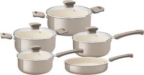 Jogo de Panelas Tramontina Veronese Alumínio e Cerâmica Bege 5 Peças