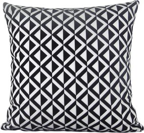 3 Capas para Almofadas Soft Veludo Geométrico Preto 43x43cm