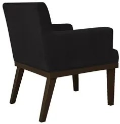Kit 02 Poltronas Decorativas Vitória W01 Corano Preto - Mpozenato