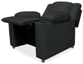 Poltrona Papai Manchester Reclinável Veludo Preto