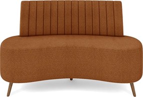 Sofá Living Decorativo 2 Lugares 1,35M Katara Terracota Bouclê G33 - Gran Belo