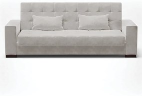 Sofá Cama Casal 3 Lugares 210cm Lisboa Veludo Cinza  D03 - D'Rossi