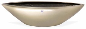 Vaso Decorativo Barca Ouro Velho 17x63x17cm - D'Rossi