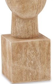 Escultura Decorativa "Face" Em Poliresina Madeira 32x11,5 Cm  - D'Rossi