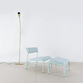 Luminária De Chão Jazz Haste De Apoio Para Parede 30X205X37Cm 1Xe27 -... (DR-M - Dourado Metálico)