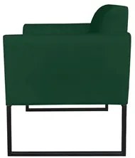 Poltrona Decorativa Base Industrial Preto Maressa S23 Suede Verde - Ib