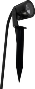 Espeto Led Alumínio Preto 6,5w 520lm Ip67 3000k S.Ground