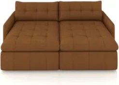 Sofá Retrátil 3 Lugares Para Sala 224cm Elios Couro Telha Z55 - Mpozen