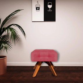 Puff Decorativo Base Giratória Karen Suede Rosê G19 - Gran Belo