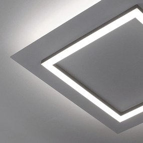 Plafon Sharp Quadrado 38X38X4,5Cm Led 56W Bivolt - Usina 19690/38 (BT - Branco Texturizado, 3000k)