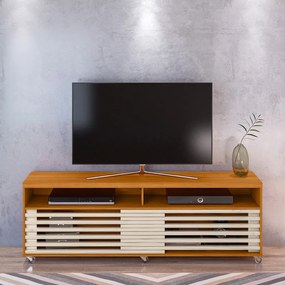 Rack TV 75Pol 182cm Bancada para Sala Nerion M20 - D'Rossi - Cinamomo e Off White