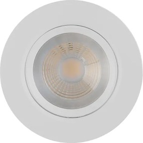 Plafon Led De Embutir Abs Branco 7w 3000k Easy