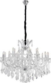 Lustre Cristal K9 Metal Cromado Ø110cm Florença