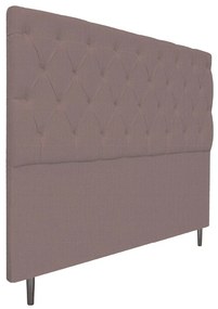 Cabeceira Estofada Liverpool 140 cm Casal Linho Rosê - ADJ Decor