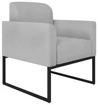 Kit Namoradeira e 1 Poltrona Decorativa Base Industrial Preta Maressa