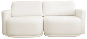 Sofá 2 Lugares Orgânico 194cm Modulado para Sala Brumma Bouclê  K01 - D'Rossi - Off White
