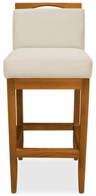 Banqueta Decorativa Elis Veludo Bege