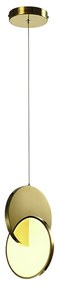 Pendente Fusion Led Ø18 X 27Cm Led 11W 3000K Bivolt / Metal Dourado |... (Dourado)
