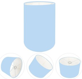 Cúpula Abajur Cilíndrica Cp-8003 Ø15x20cm Azul Bebê