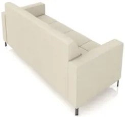 Sofá 2 Lugares 160cm Pés Metálicos Sallin Veludo Bege Z08   - Mpozenat