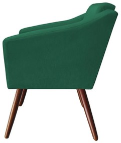 Poltrona San Marino Sala Pés Palito Suede Verde Bandeira