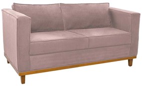 Sofá 2 Lugares Europa Linho Rosê ADJ Decor