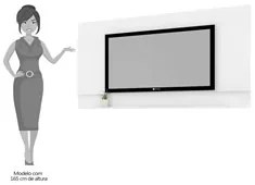 Painel para TV até 60 Polegadas Seattle PL1800 Branco - Art In Móveis