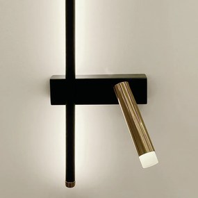 Arandela Let Direita 18X08X50,2Cm Led 18W - Usina 19776/500D (CB-M - Cobre Metálico, 3000k)