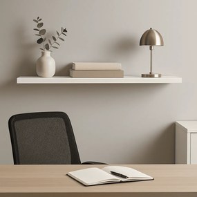 Prateleira Madeira Flutuante Multiuso 91x20 Luara L06 - D'Rossi - Branco