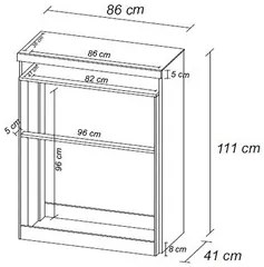 Cômoda Para Quarto 5 Gavetas 1 Nicho Triunfo D02 Branco - Mpozenato