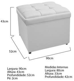 Calçadeira Copenhague 90 cm Solteiro Corano Branco - ADJ Decor
