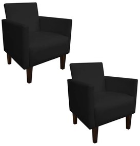 KIT 02 POLTRONAS JADE CORINO PRETO PES C