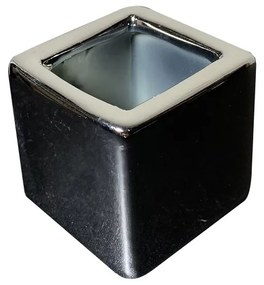 Vaso em Cerâmica Prata 4,5cm - D'Rossi