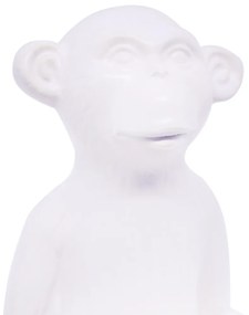 Enfeite Decorativo Macaco Yoga Meditação Cerâmica Branco 17 cm F04 - D'Rossi