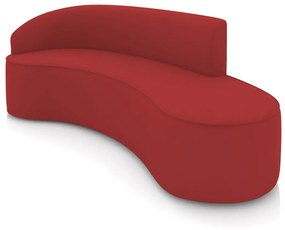 Sofá 3 Lugares Orgânico 180 cm Morgan Veludo D03 - D'Rossi - Marsala
