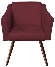 Poltrona San Marino Decorativa Suede Bordô