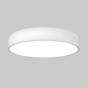 Plafon Titan Ø50X11Cm 6Xe27 Com Difusor Plano | Usina 16225/50 (BT - Branco Texturizado)