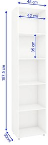 Estante Armário Livreiro Nichos Prateleiras Decoração Branco