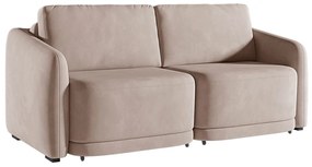 Sofá Cama Modulado Retrátil e Reclinável Decorativo Varsóvia 176cm Veludo Rosê G33 - Gran Belo