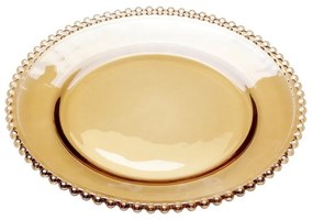 Prato Sobremesa Cristal Pearl Âmbar 20cm 27664 Wolff