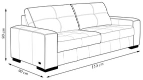 Sofá Decorativo 2 Lugares Turim 150cm Couro Verde G58 - Gran Belo