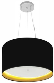 Lustre Pendente Cilíndrico Vivare Md-4319 Cúpula em Tecido 40x25cm - Bivolt