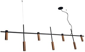 Pendente Barão 176X43Cm 7Xmr11 / Cabo Aço Chumbador + Cabo Rayon | Usi... (BT - Branco Texturizado)