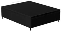 Base para Cama Box Baú Casal 138x188cm Hit Z04 Sintético Preto - Mpoze