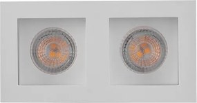 Plafon De Embutir Aluminio Branco 17x9cm Flat